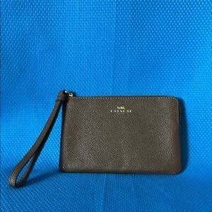 Coach Brown Wristlet